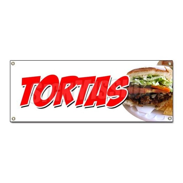 TORTAS BANNER SIGN flatbread sweet cake mexican mexico sandwich grill